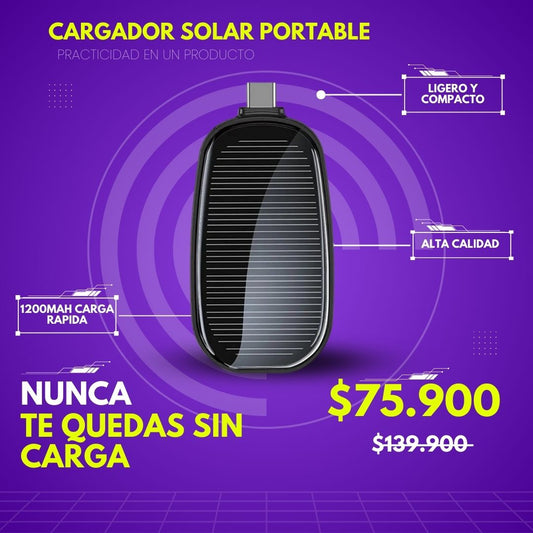 Cargador solar portable |Producto en tendencia aprovecha antes que se agote🔥⏳