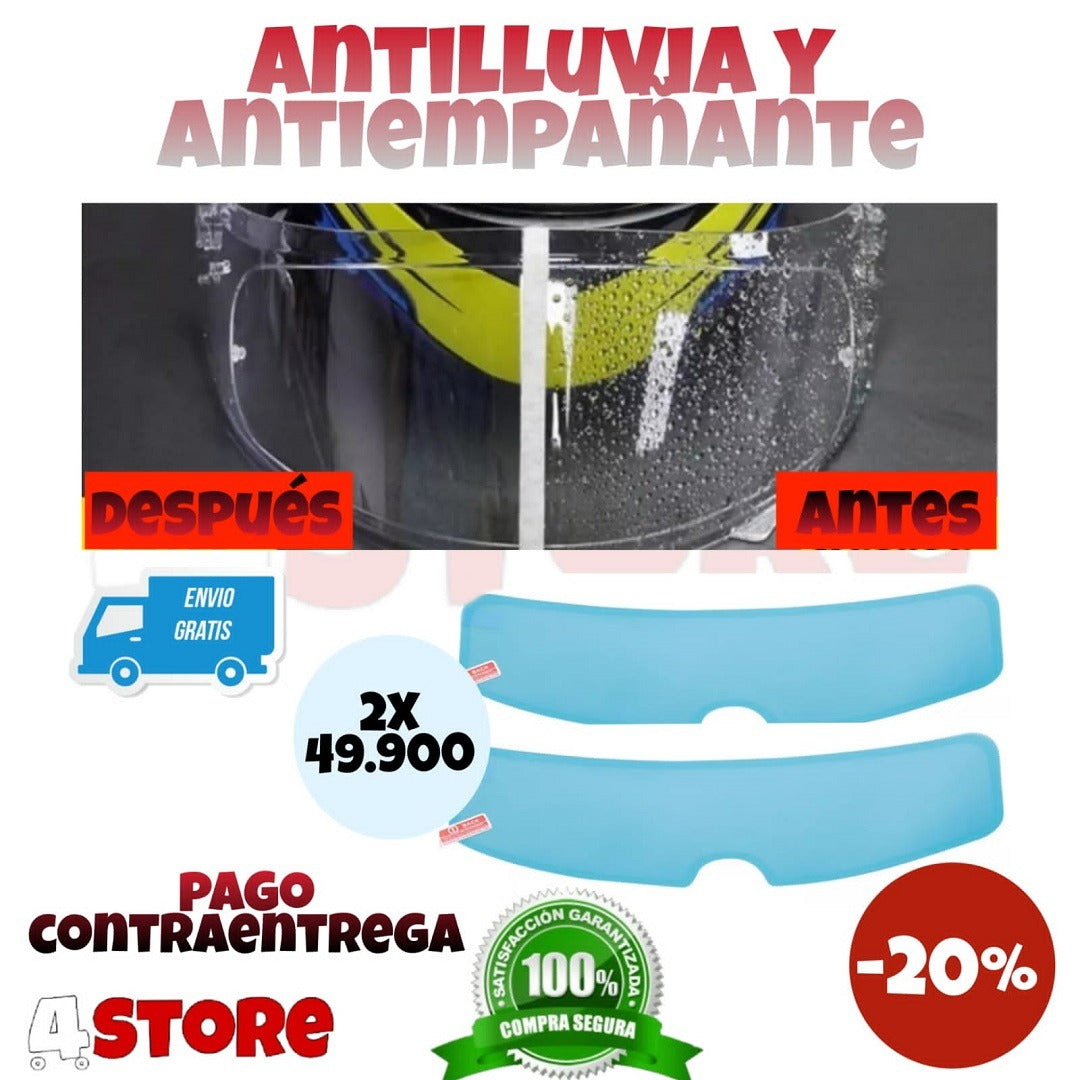 PELÍCULA PARA CASCO ANTIEMPAÑANTE Y ANTILLUVIA