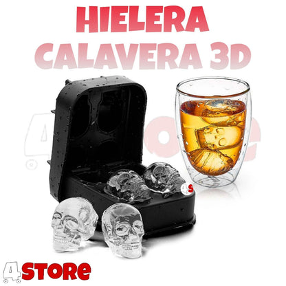 Molde cubos de hielo CALAVERA 3D 💀💥